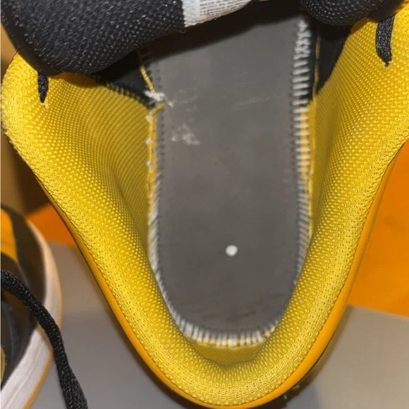 Nike Air Jordan Black and Yellow Athletic Shoes - Picture 5 of 5